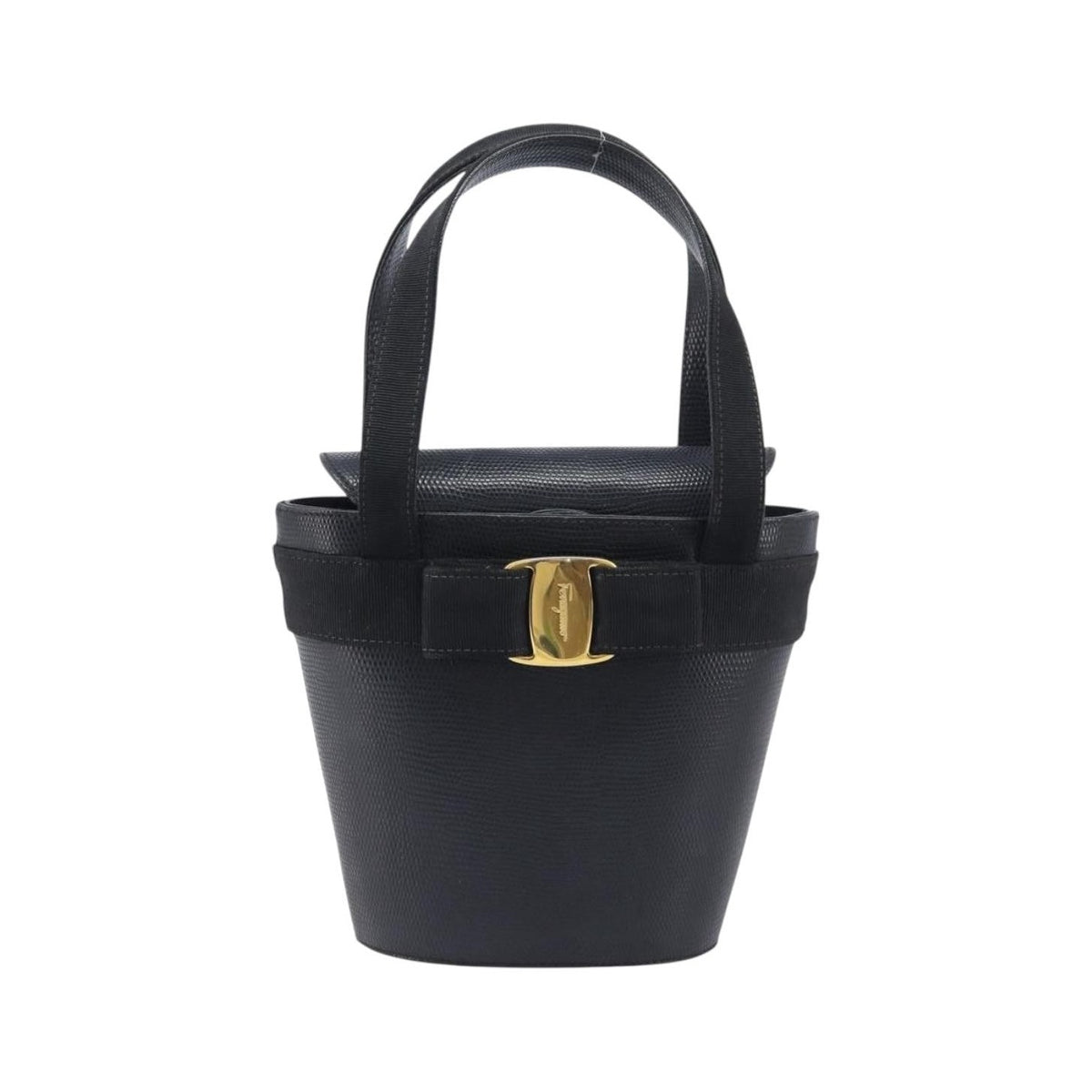Salvatore Ferragamo Vara Bow Leather, Black, Leather, Crossbody Bag