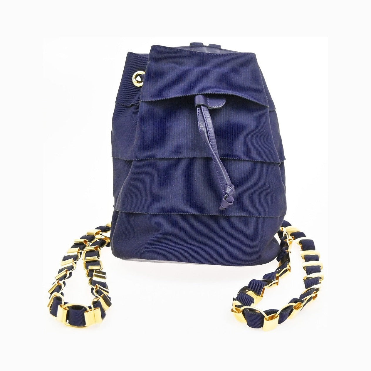 Salvatore Ferragamo Vara Chain Canvas, Purple, Canvas, Backpack