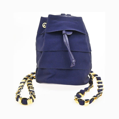 Salvatore Ferragamo Vara Chain Canvas, Purple, Canvas, Backpack
