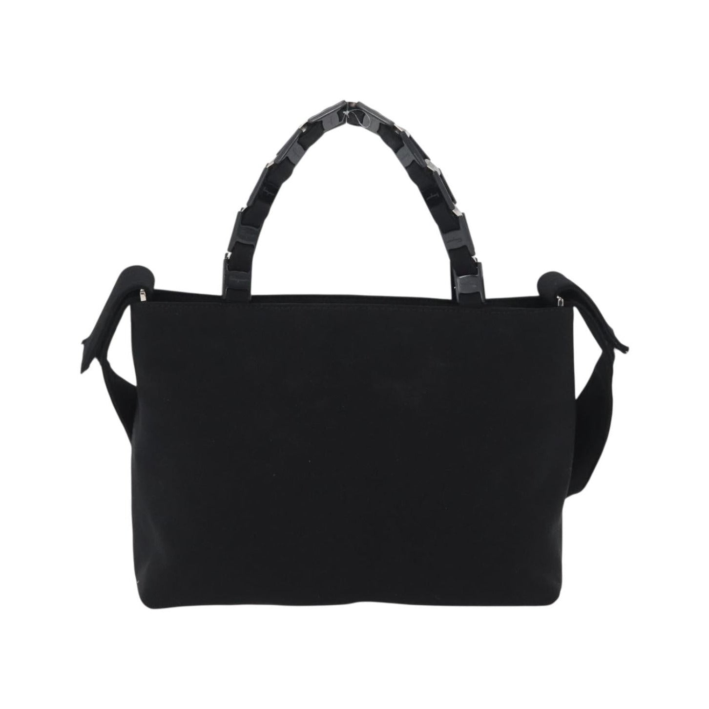 Salvatore Ferragamo Vintage Canvas, Black, Canvas, Handbag