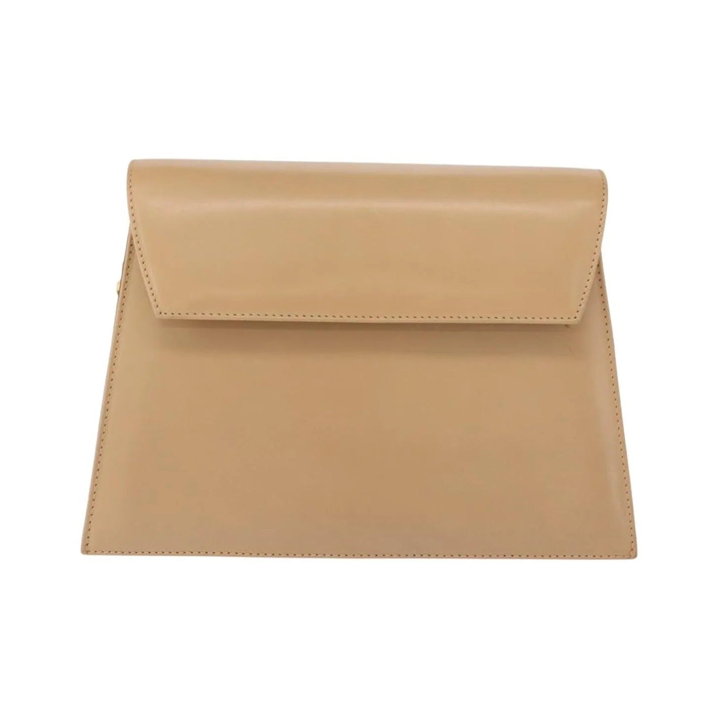 Salvatore Ferragamo Vintage Flap Leather, Beige, Leather, Shoulder Bag