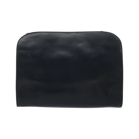 Salvatore Ferragamo Vintage Gancini Chain Leather, Navy, Leather, Shoulder Bag