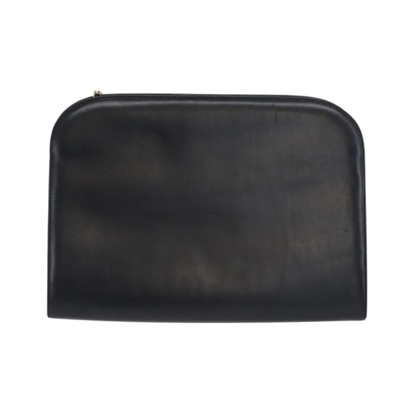 Salvatore Ferragamo Vintage Gancini Chain Leather, Navy, Leather, Shoulder Bag