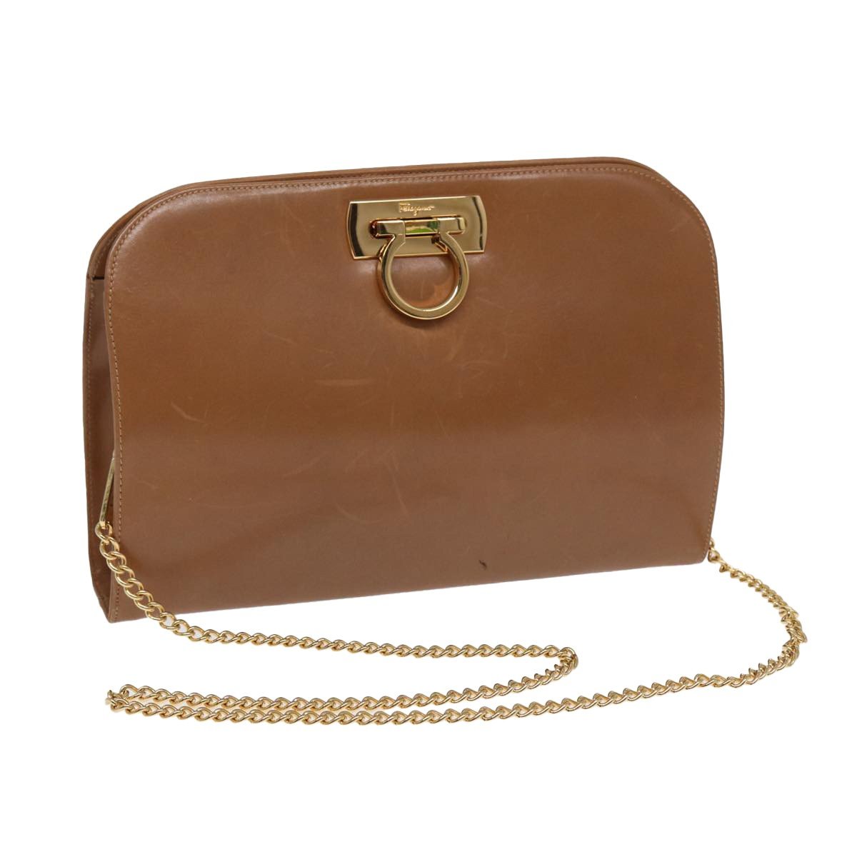 Salvatore Ferragamo Vintage Gancini Chain Shoulder Bag - Brandsamsara