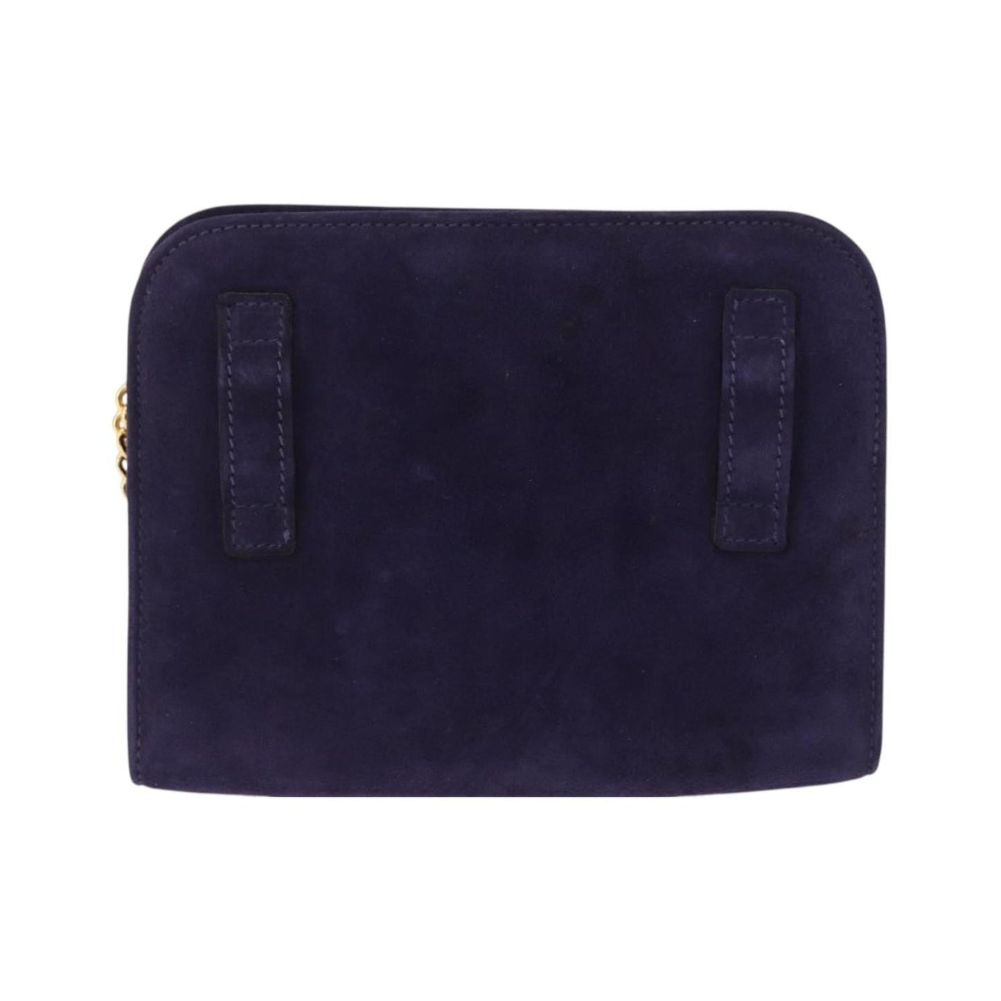 Salvatore Ferragamo Vintage Gancini Chain Suede, Purple, Suede, Shoulder Bag