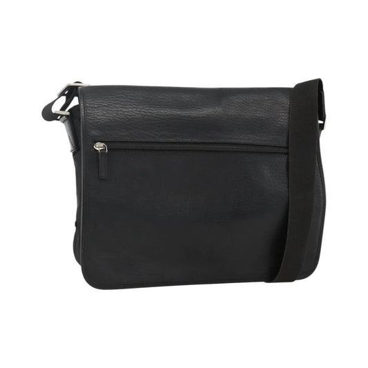 Salvatore Ferragamo Vintage Leather, Black, Nylon, Shoulder Bag