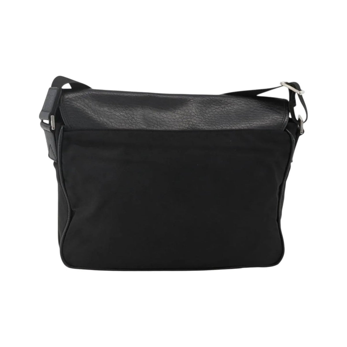Salvatore Ferragamo Vintage Leather, Black, Nylon, Shoulder Bag