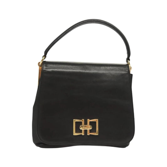 Salvatore Ferragamo Vintage Leather, Black, Leather, Handbag
