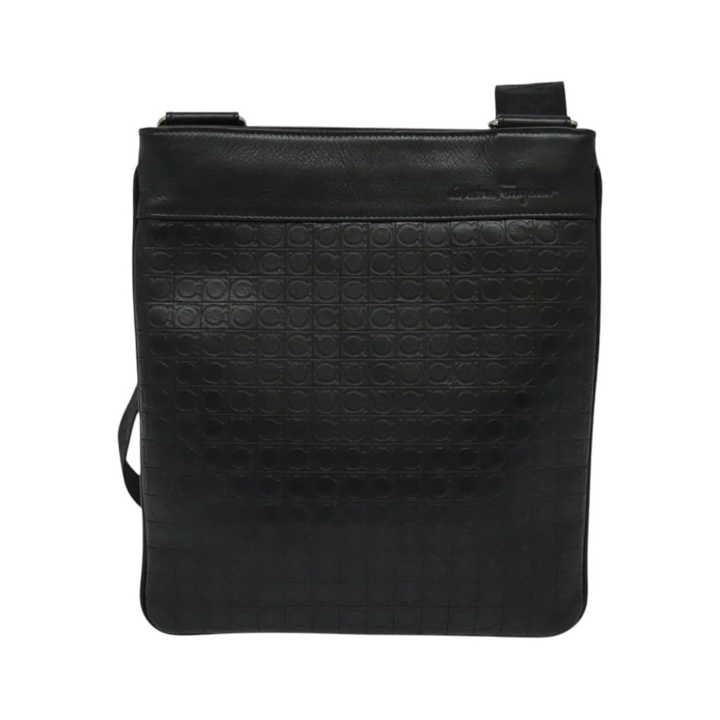 Salvatore Ferragamo Vintage Leather, Black, Leather, Shoulder Bag