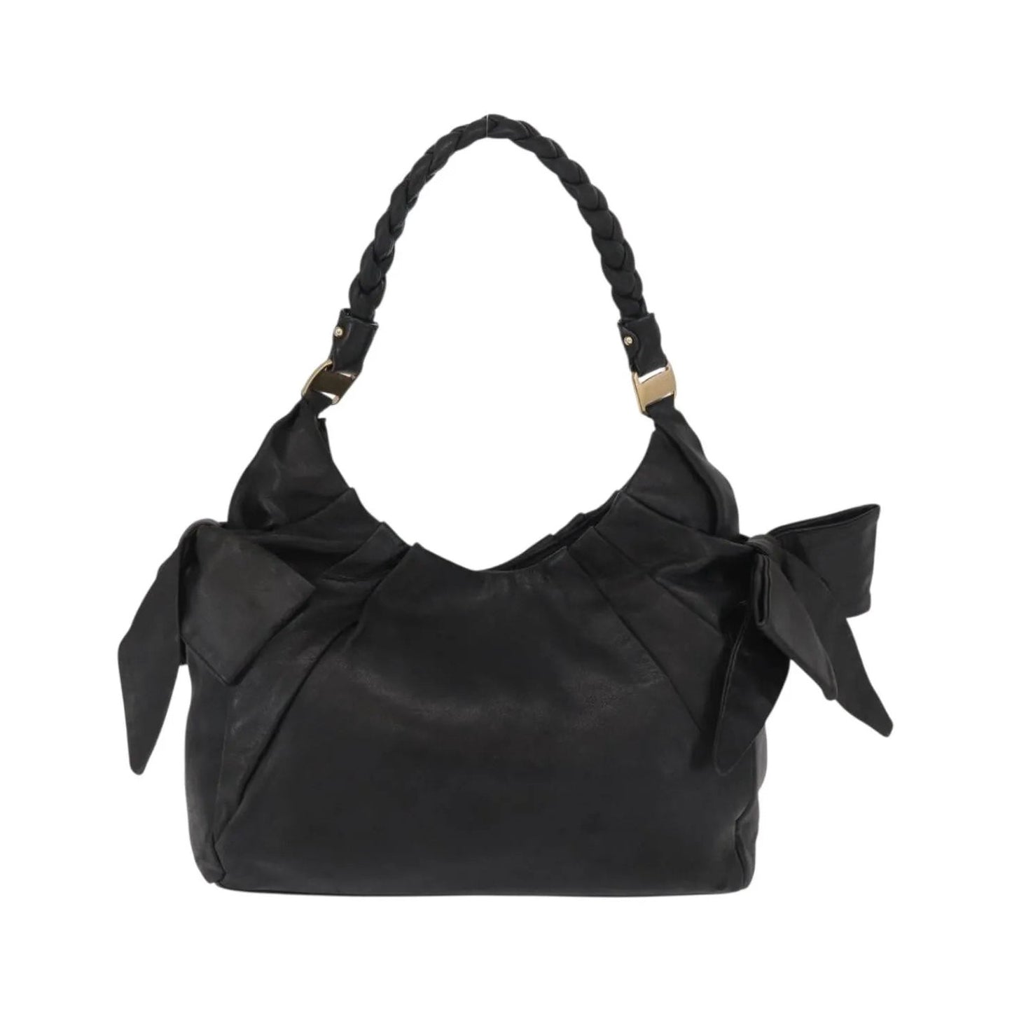 Salvatore Ferragamo Vintage Leather, Black, Leather, Tote Bag