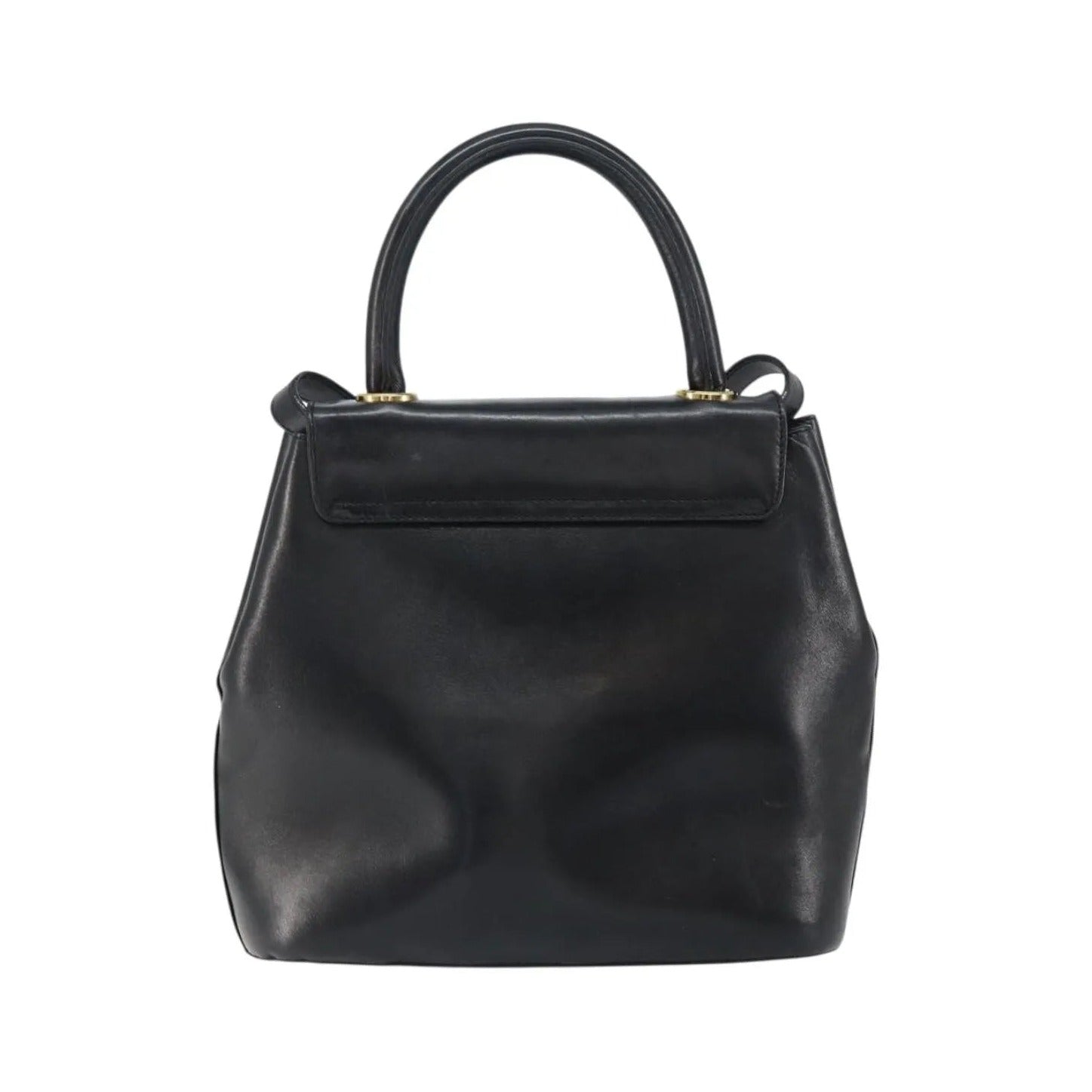 Salvatore Ferragamo Vintage Leather, Black, Leather, Handbag