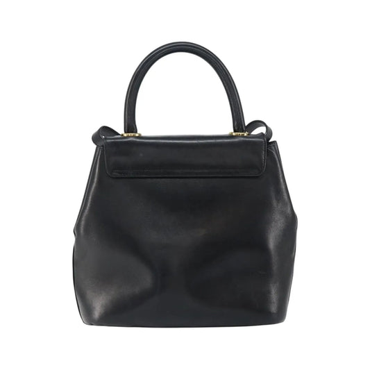Salvatore Ferragamo Vintage Leather, Black, Leather, Handbag