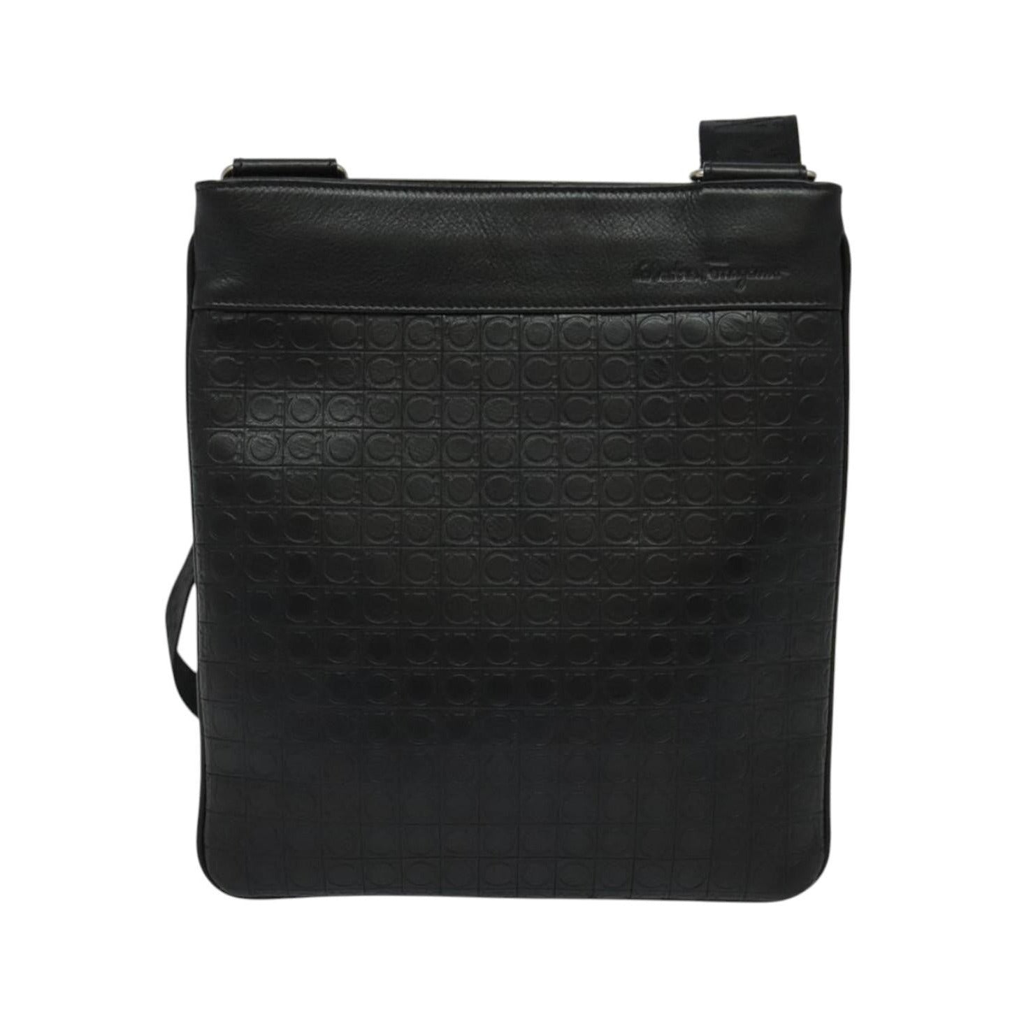 Salvatore Ferragamo Vintage Leather, Black, Leather, Shoulder Bag