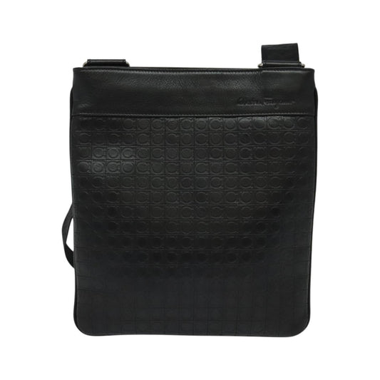 Salvatore Ferragamo Vintage Leather, Black, Leather, Shoulder Bag