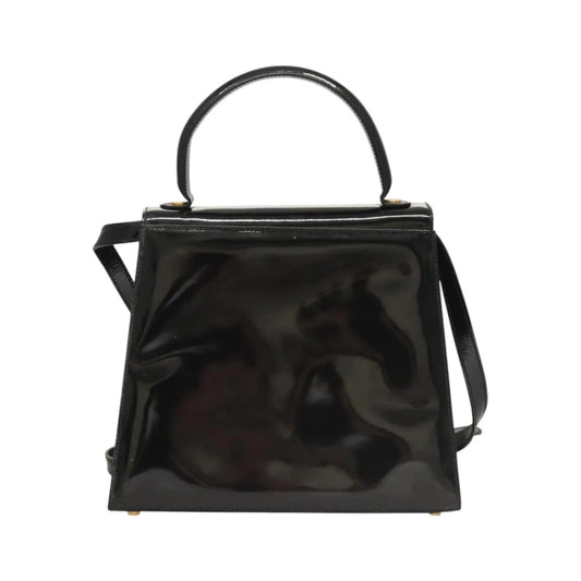 Salvatore Ferragamo Vintage Patent leather, Black, Patent Leather, Handbag