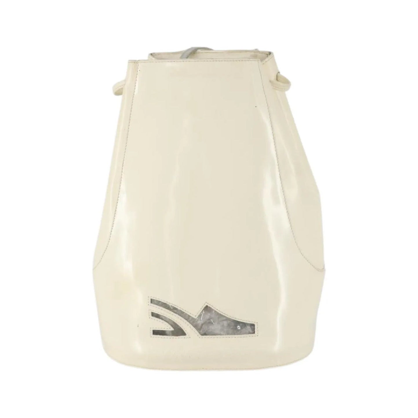 Salvatore Ferragamo Vintage Patent Leather, White, Patent Leather, Backpack
