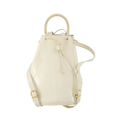 Salvatore Ferragamo Vintage Patent Leather, White, Patent Leather, Backpack