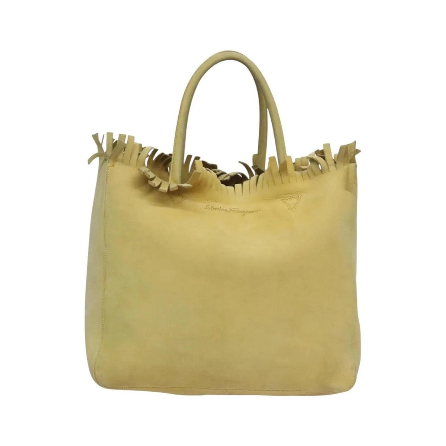 Salvatore Ferragamo Vintage Suede, Yellow, Suede, Shoulder Bag