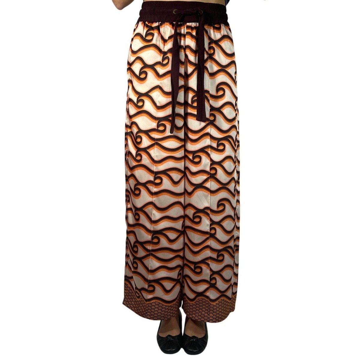 Scotch & Soda Abstract Print Wide Leg Pants - Brandsamsara