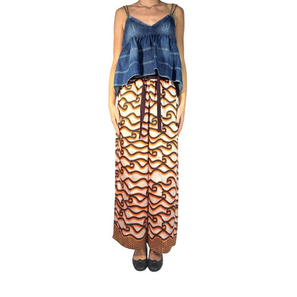Scotch & Soda Abstract Print Wide Leg Pants - Brandsamsara