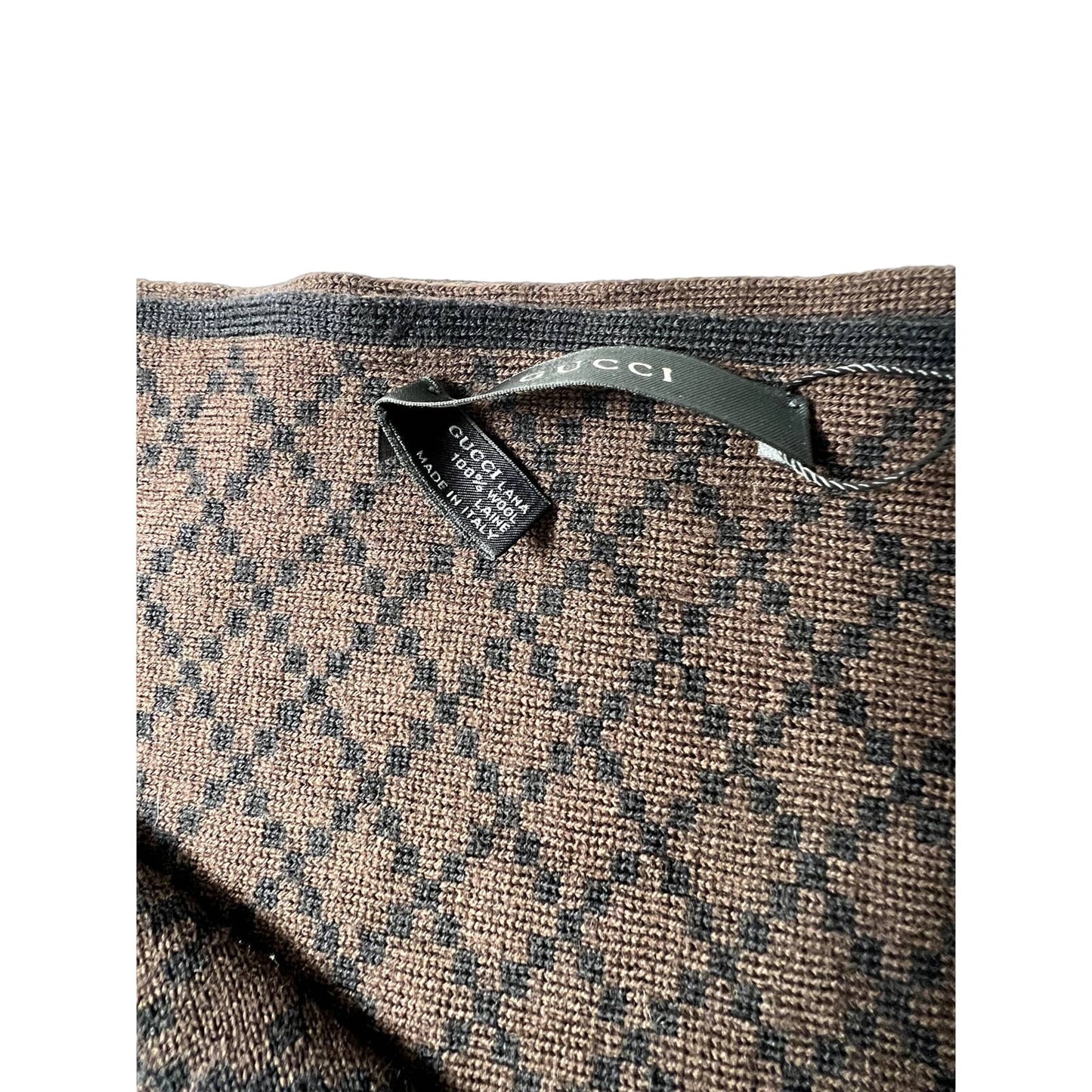 Gucci Wrap Scarf 175x25cm Beige Brown