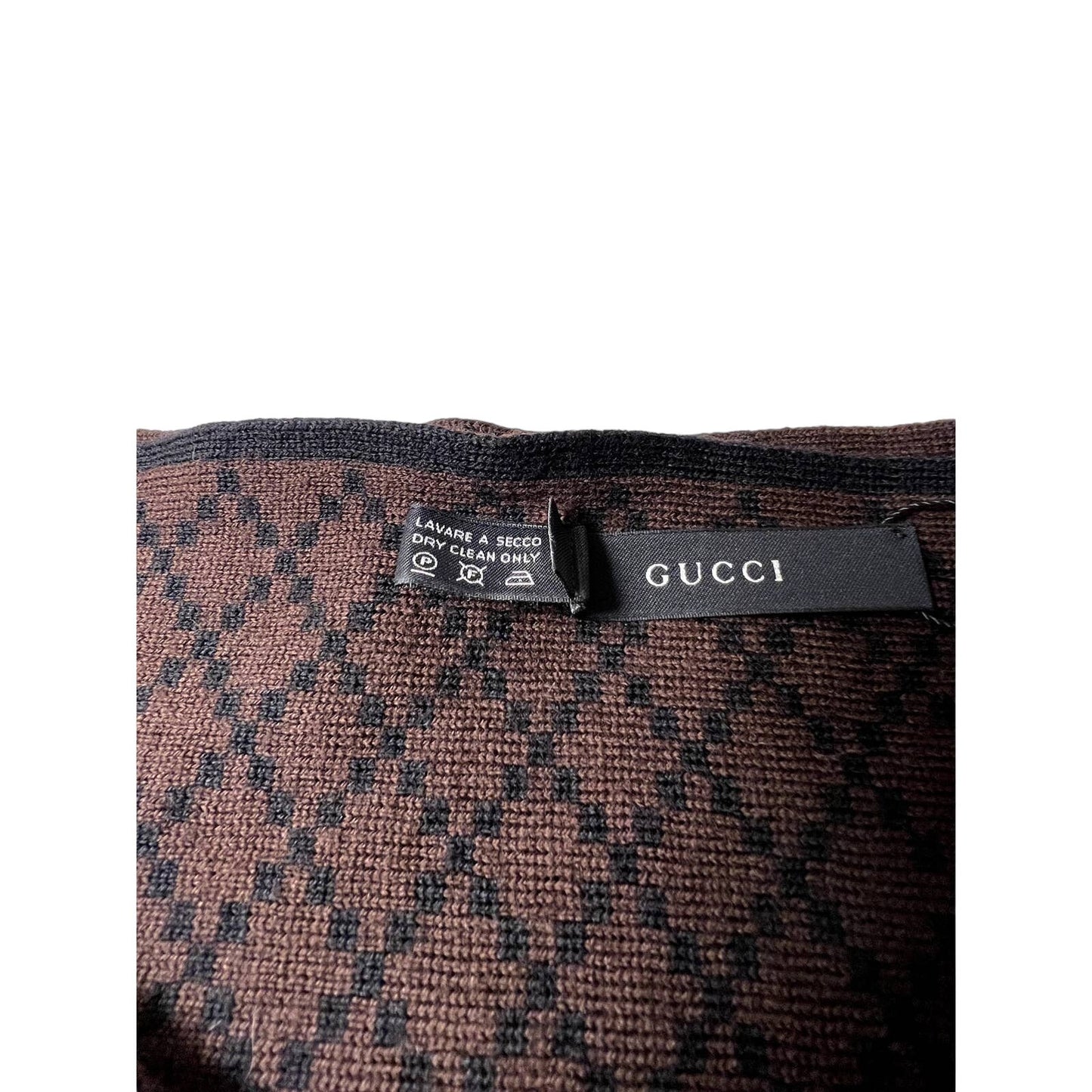 Gucci Wrap Scarf 175x25cm Beige Brown