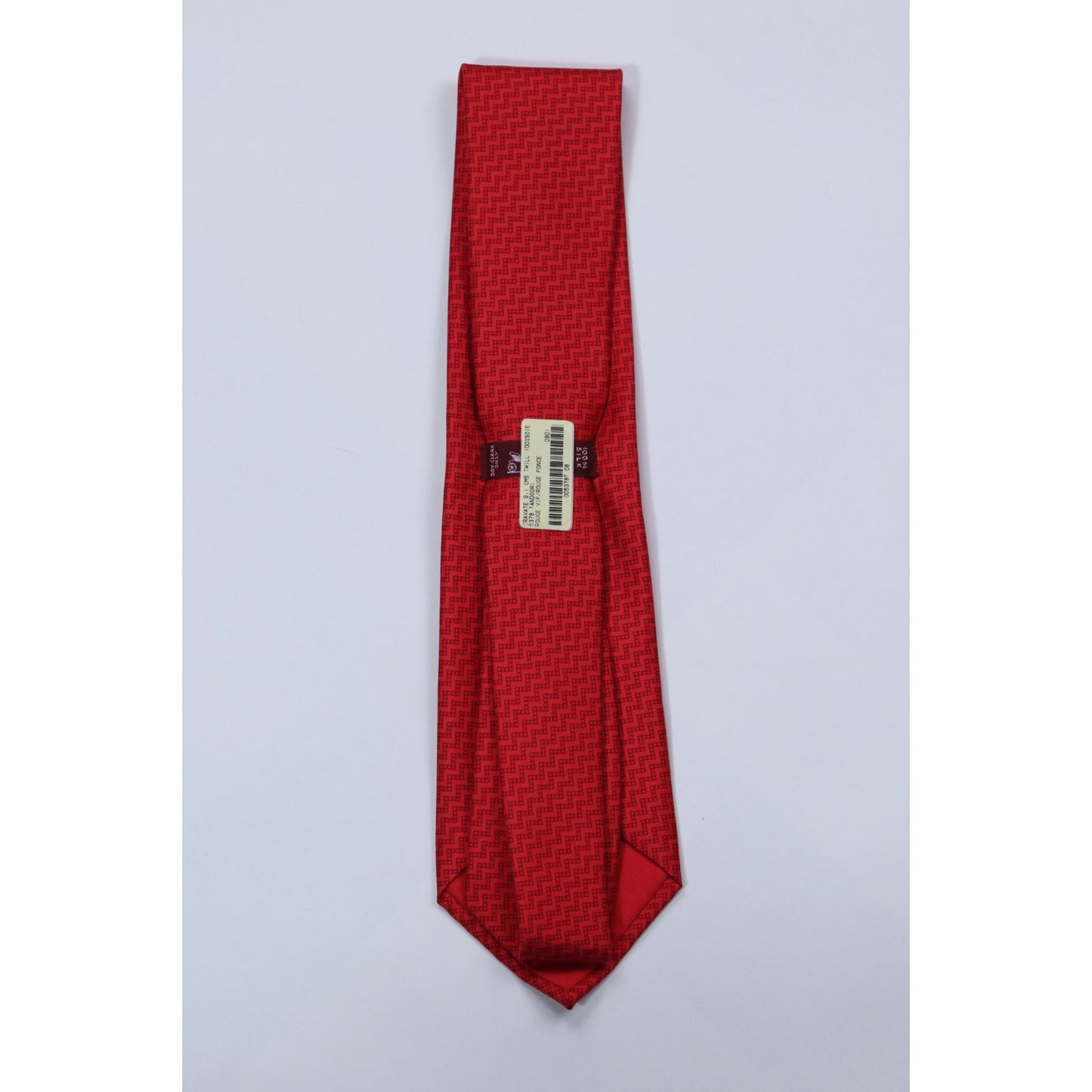 Hermes Silk Cravate Necktie 140x8cm Red NWT