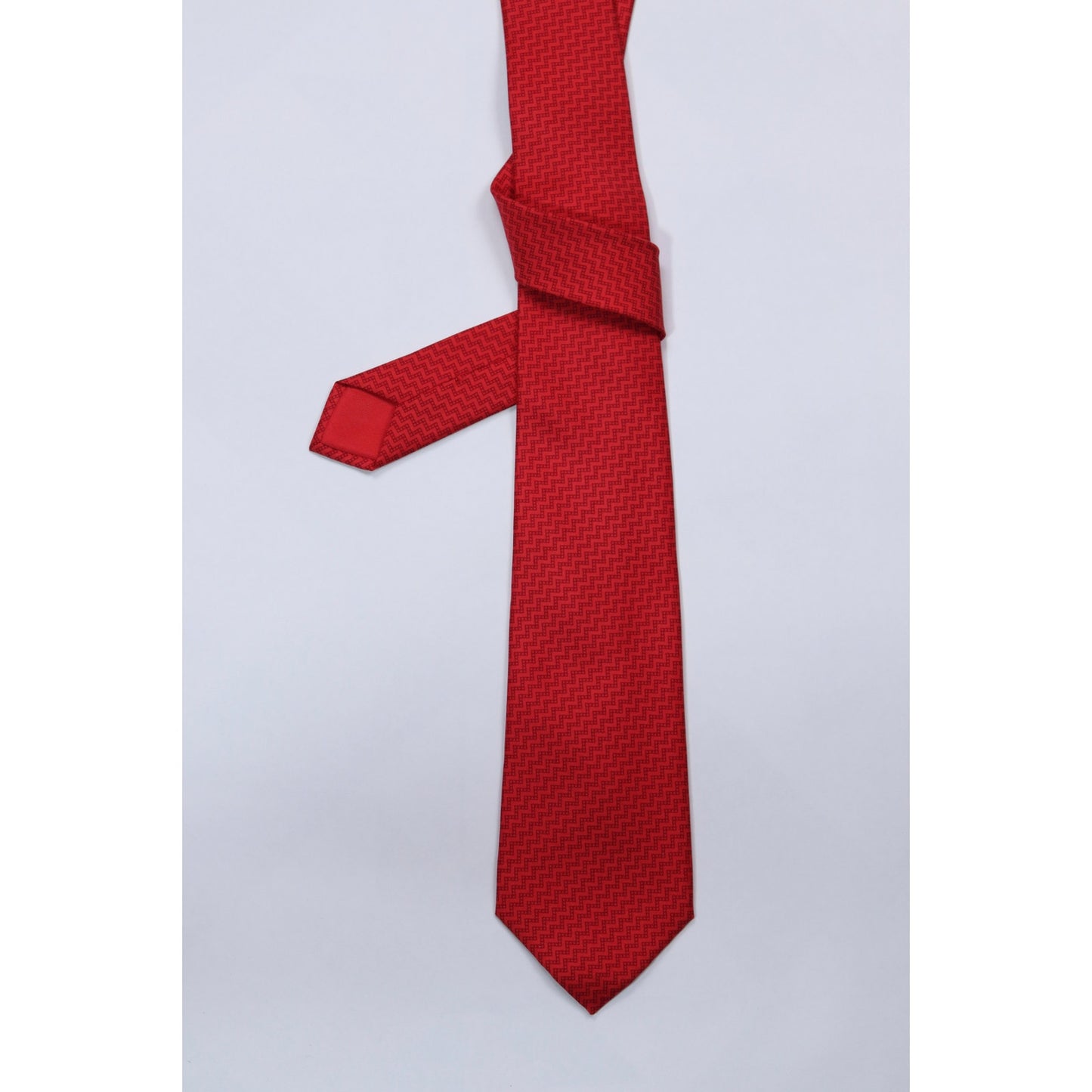 Hermes Silk Cravate Necktie 140x8cm Red NWT