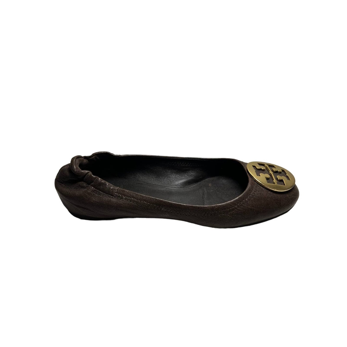 Tory Burch Leather Ballerinas with Gold Metallic Detail