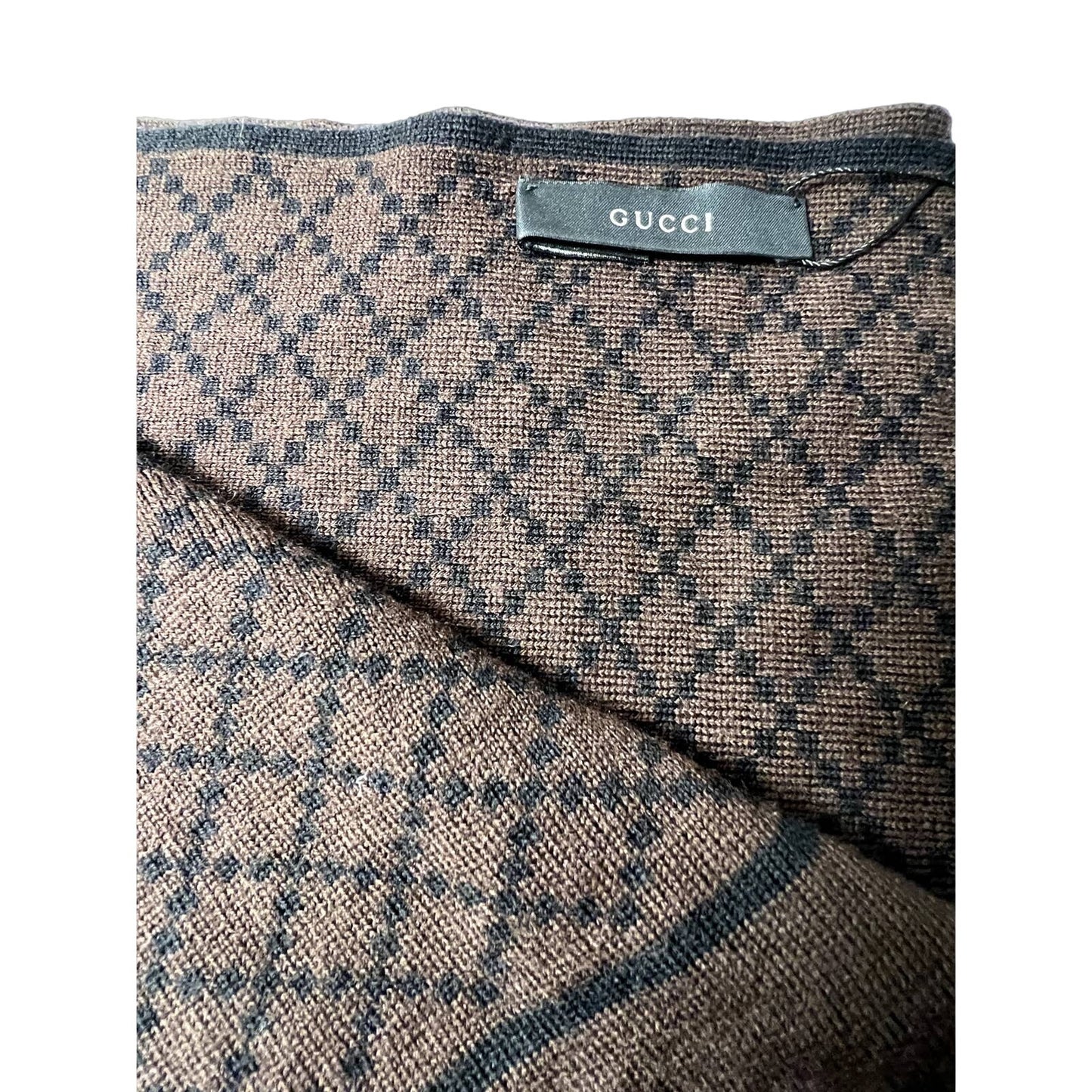 Gucci Wrap Scarf 175x25cm Beige Brown