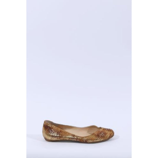 Pedro Garcia Ballet Flats 11 US Bronze Brown