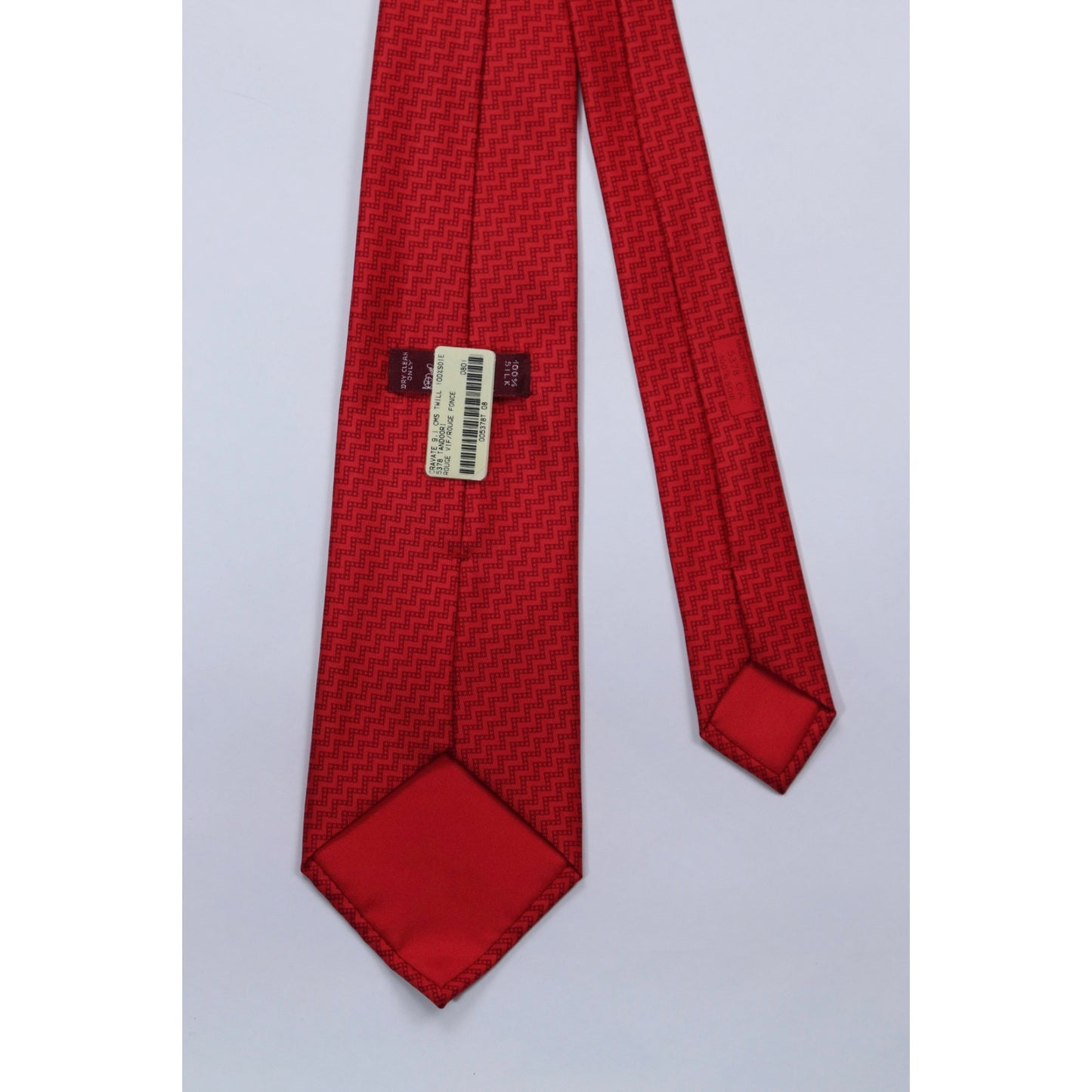 Hermes Silk Cravate Necktie 140x8cm Red NWT