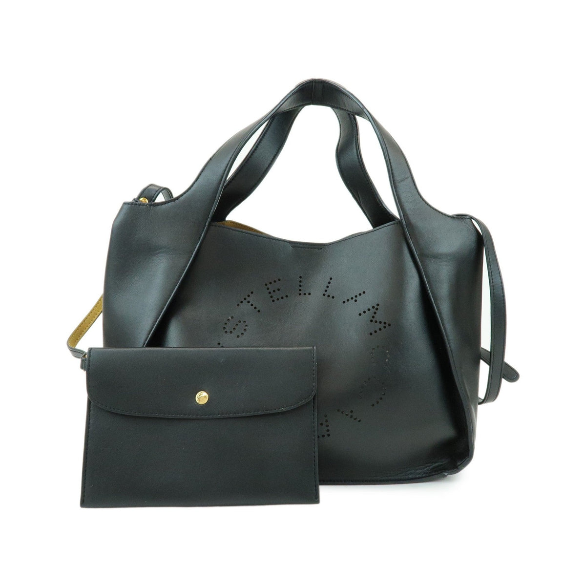 Stella McCartney Alter Faux Leather, Black, Synthetic, Tote Bag