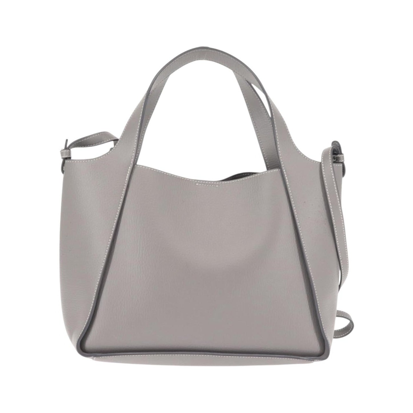 Stella McCartney Alter Tote Leather, Gray, Leather, Tote Bag