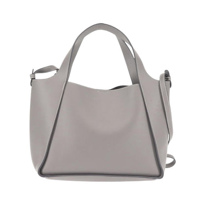 Stella McCartney Alter Tote Leather, Gray, Leather, Tote Bag