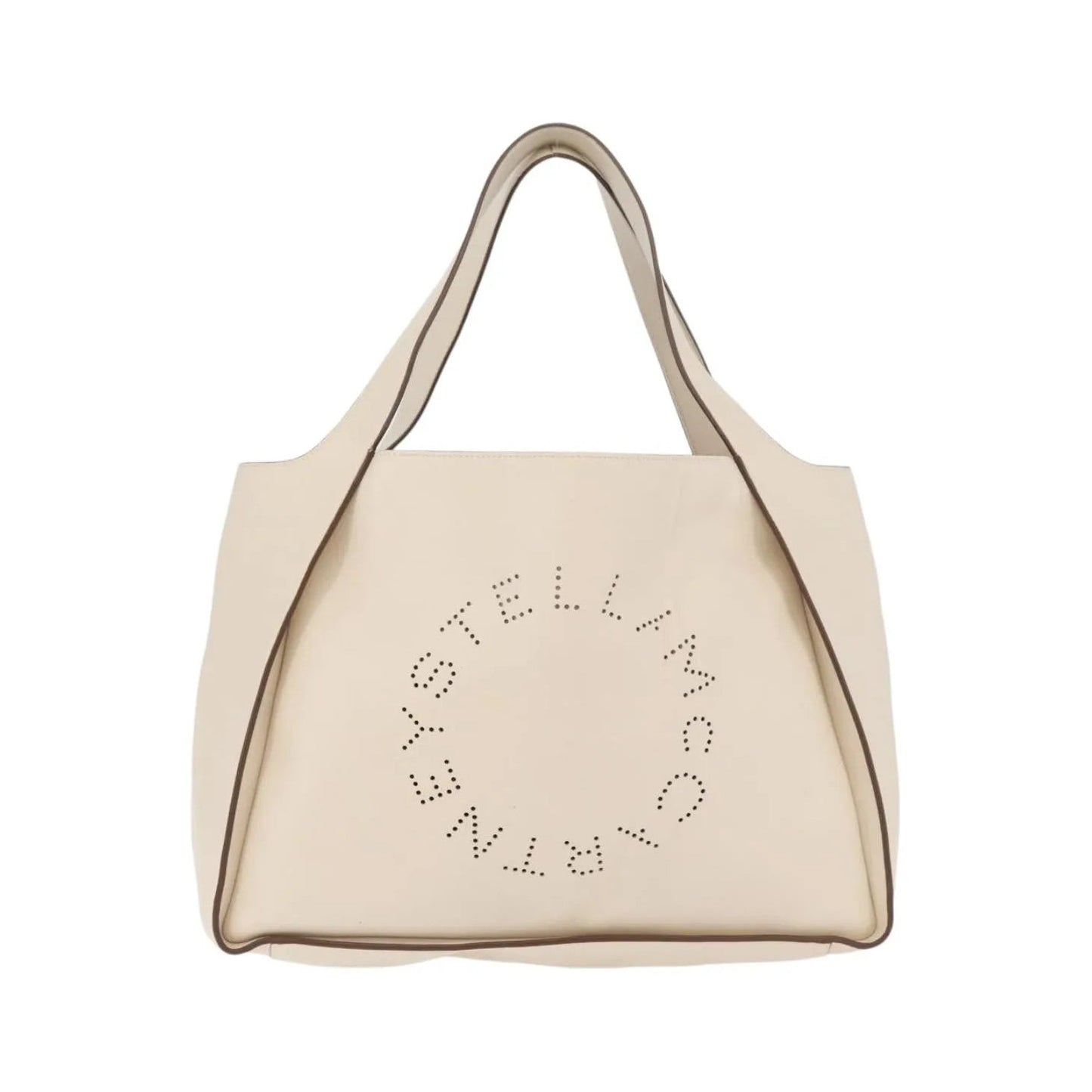Stella McCartney Alter Tote Perforated Faux Leather, White, Synthetic, Tote Bag
