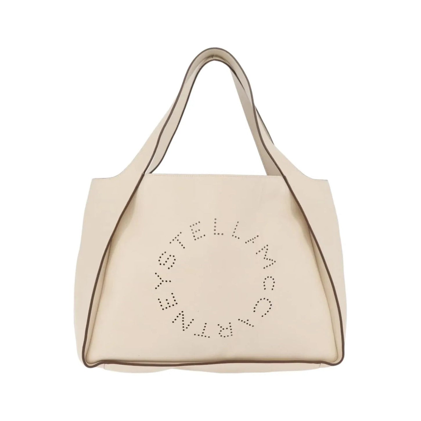 Stella McCartney Alter Tote Perforated Faux Leather, White, Synthetic, Tote Bag