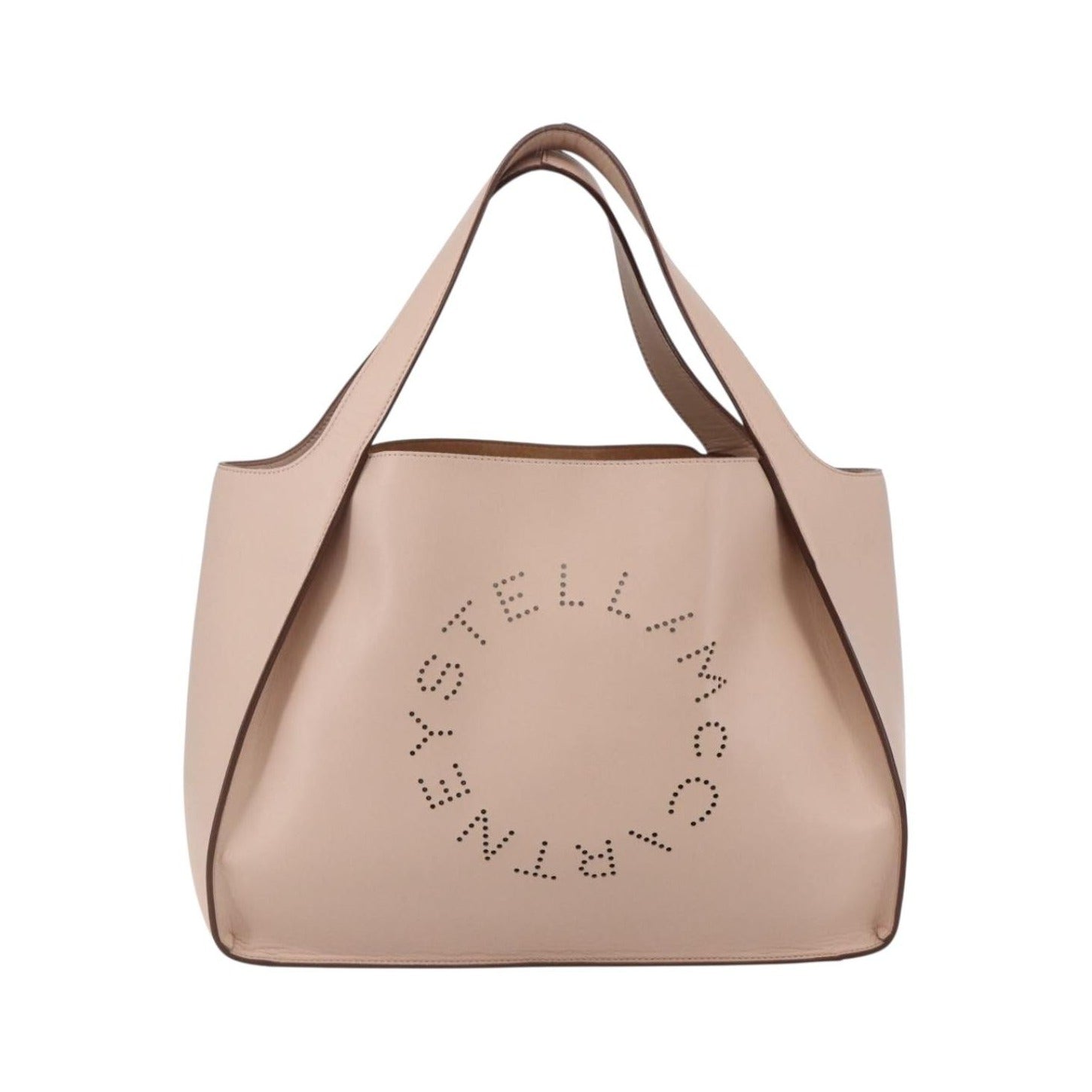 Stella McCartney Alter Tote Perforated Faux Leather, Beige, Synthetic, Tote Bag