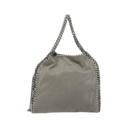 Stella McCartney Falabella Fold Over Faux Leather, Gray, Polyester, Shoulder Bag
