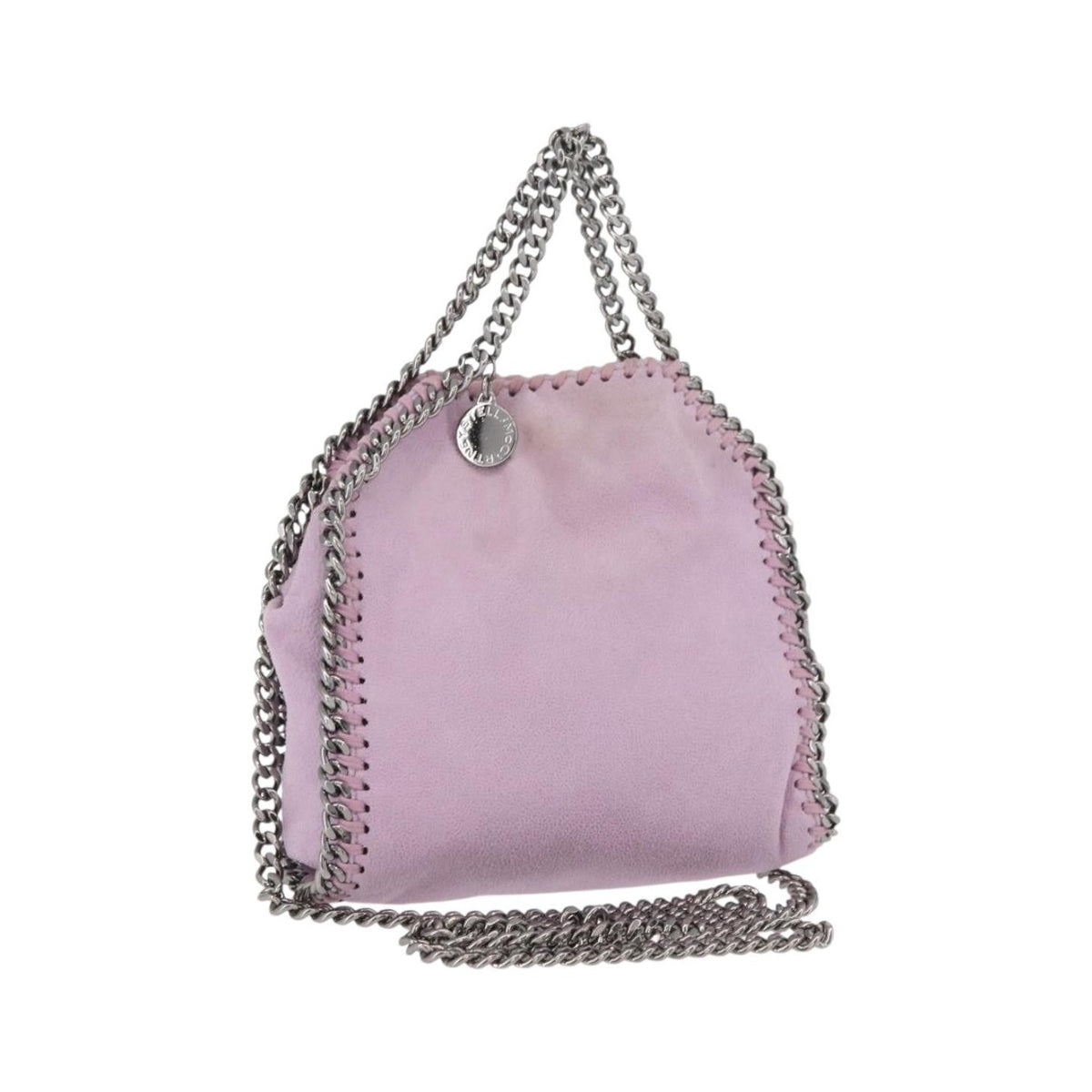 Stella McCartney Falabella Fold Over Shaggy Deer, Pink, Polyester, Crossbody Bag