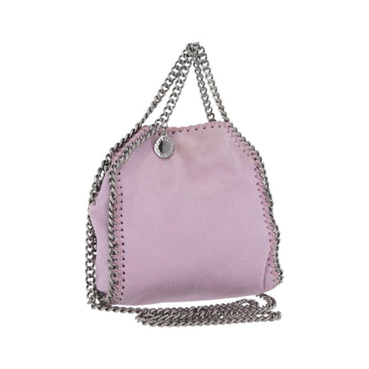 Stella McCartney Falabella Fold Over Shaggy Deer, Pink, Polyester, Crossbody Bag
