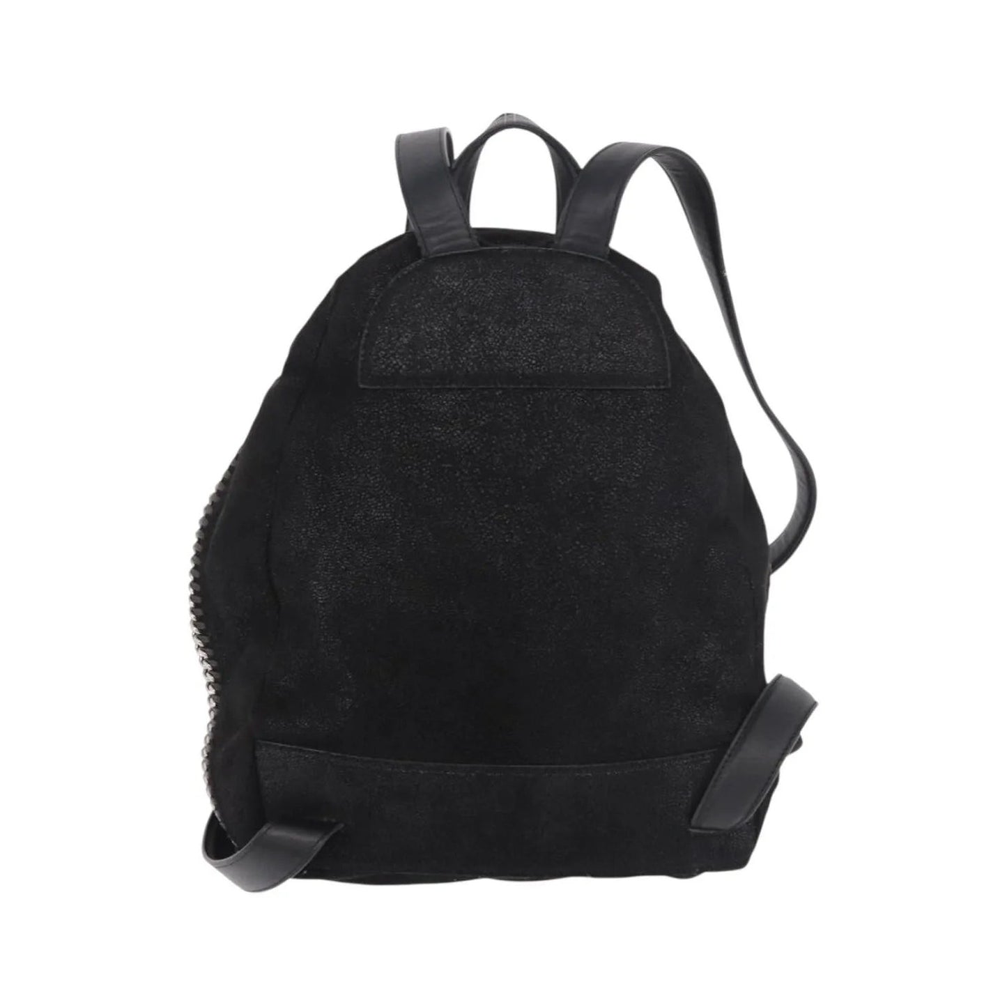 Stella McCartney Falabella Front Zip Shaggy Deer, Black, Polyester, Backpack
