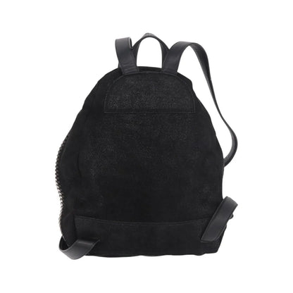 Stella McCartney Falabella Front Zip Shaggy Deer, Black, Polyester, Backpack