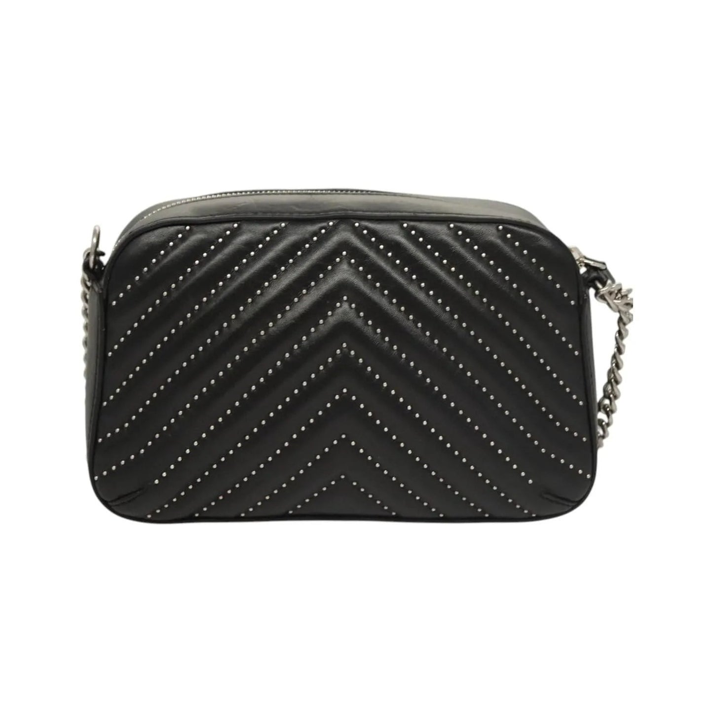 Stella McCartney Stella Star Camera Quilted Faux Leather, Black, Synthetic, Shoulder Bag