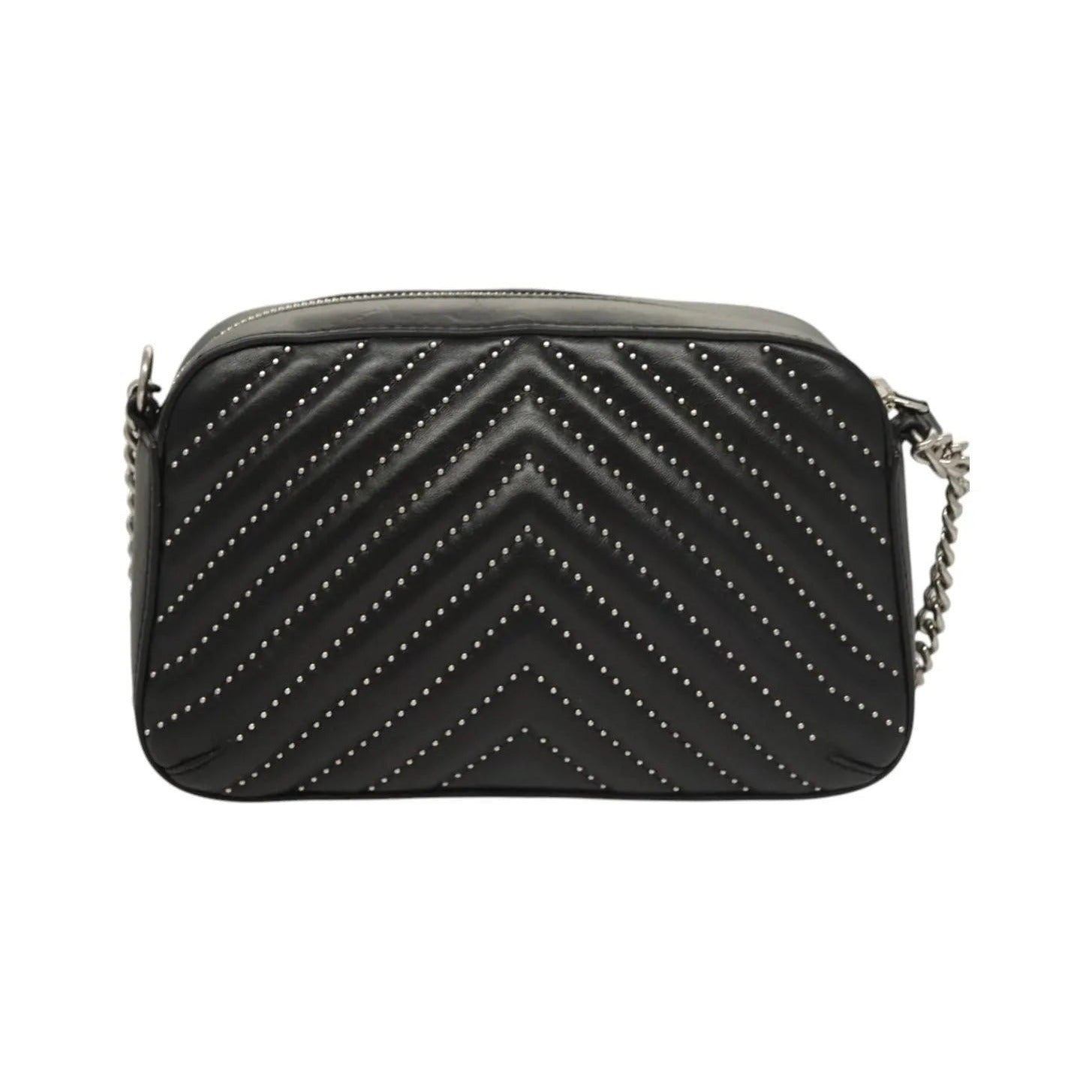 Stella McCartney Stella Star Camera Quilted Faux Leather, Black, Synthetic, Shoulder Bag