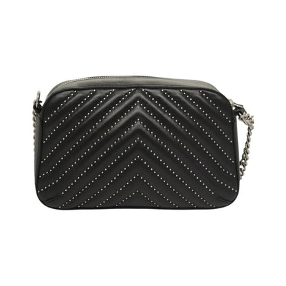 Stella McCartney Stella Star Camera Quilted Faux Leather, Black, Synthetic, Shoulder Bag