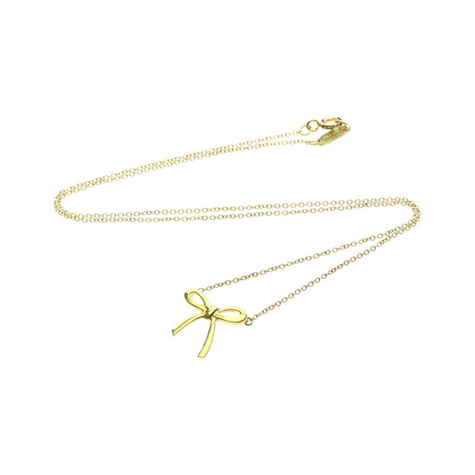 Tiffany & Co. Bow Pendant 18K Yellow Gold, Gold, Yellow Gold, Necklace
