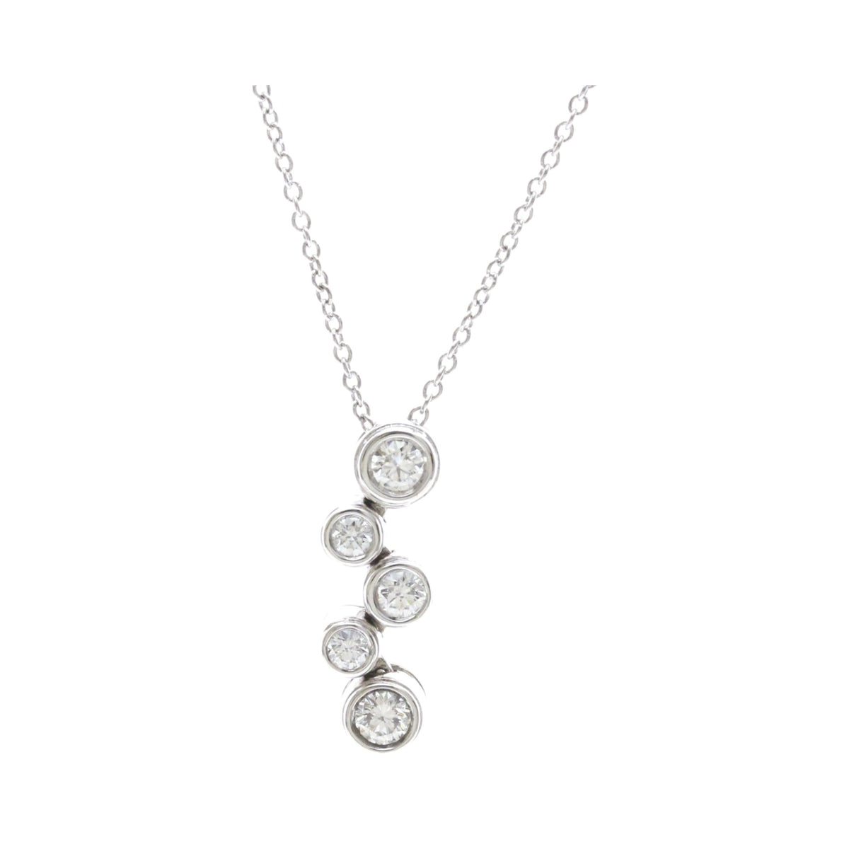 Tiffany & Co. Bubble Pendant, Silver, Platinum, Necklace