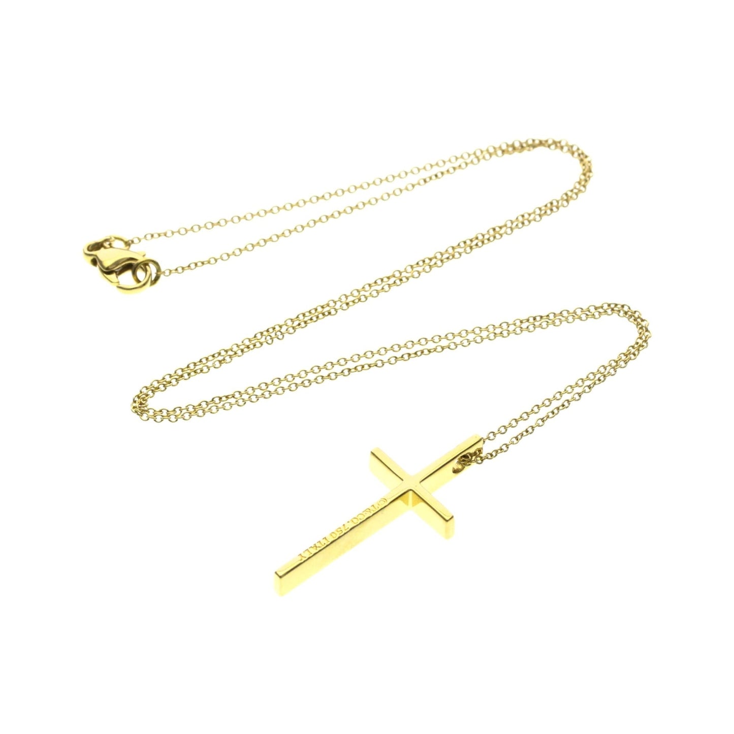 Tiffany & Co. Cross Pendant 18K Yellow Gold, Gold, Yellow Gold, Necklace