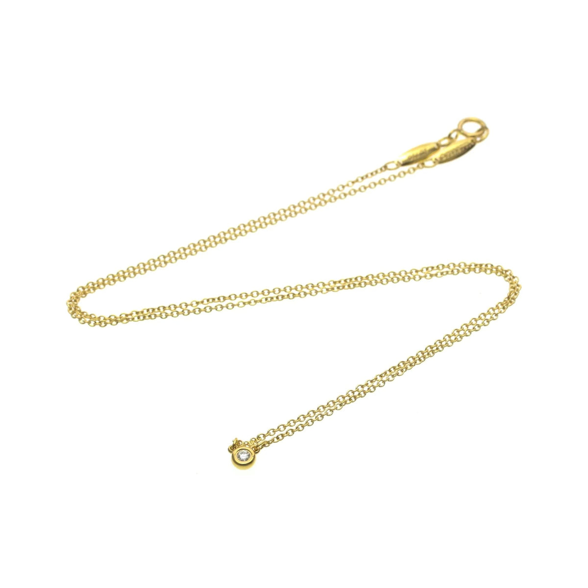 Tiffany & Co. Elsa Peretti Diamonds By The Yard 18K Rose Gold with Diamond, Gold, Pink Gold, Necklace